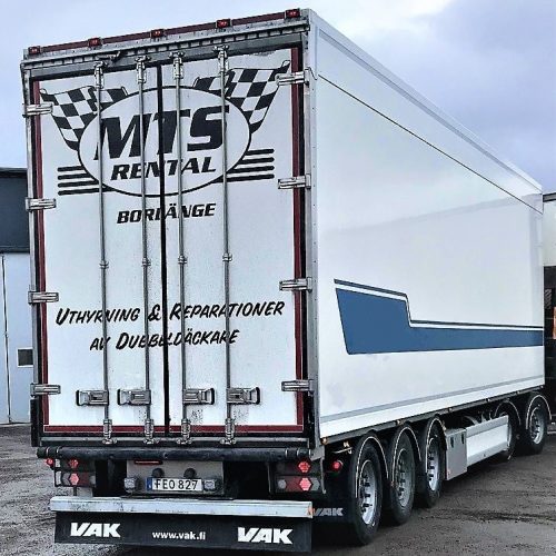 MTS Trucking Borlänge Axelmätning Service Reparation Uthyrning Verkstad Dubbelplansvagn SKAB VAK